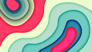 Colorful Layered Abstract Shapes Wallpaper