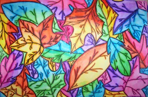 Colorful_ Leaves_ Artwork Wallpaper
