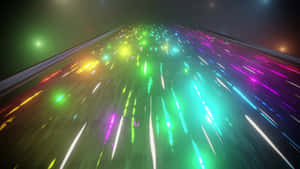 Colorful Light Streaks Bridge Wallpaper