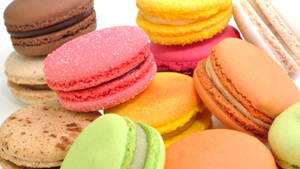 Colorful Macaron Dessert Wallpaper