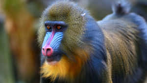 Colorful Mandrill Portrait Wallpaper