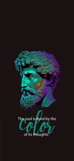 Colorful Marcus Aurelius Quote Wallpaper