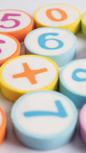 Colorful Math Symbolsand Numbers Wallpaper