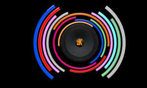 Colorful Music Speaker Creative Illustration Wallpaper