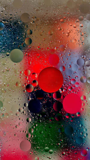 Colorful Oiland Water Bubbles Abstract Wallpaper