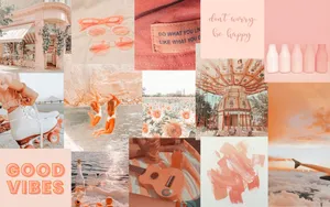 Colorful Orange And Peach Hues Come Together For A Bright, Cheerful Aesthetic. Wallpaper