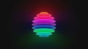 Colorful Oval Slices Forming An Oval Wallpaper