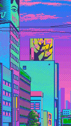 Colorful Pixel Art Aesthetic Wallpaper Wallpaper