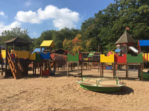 Colorful Playground Bettembourg Park Wallpaper