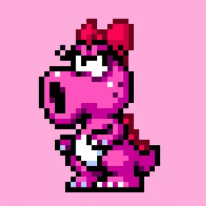 Colorful Portrait Of Birdo In Action Wallpaper