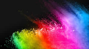 Colorful Powder On Black Background Wallpaper