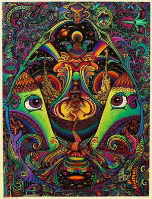 Colorful Psychedelic Mushroom Wallpaper