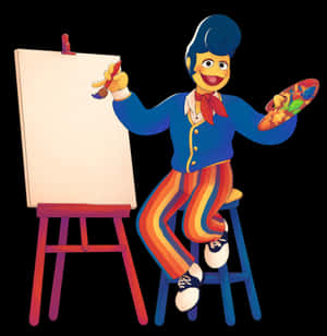 Colorful Puppet Painter Wallpaper