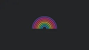 Colorful Rainbow Arc Dark Background Wallpaper