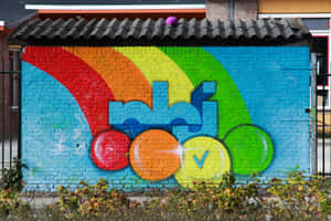 Colorful Rainbow Graffiti Wall Art.jpg Wallpaper