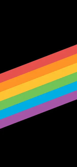Colorful Rainbow Stripes Black Background Wallpaper