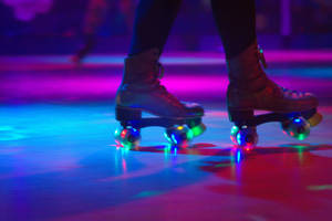 Colorful Rollerblading Rink In Sydney Wallpaper