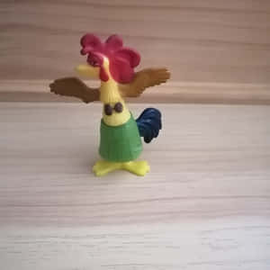 Colorful Rooster Toy Figure Wallpaper