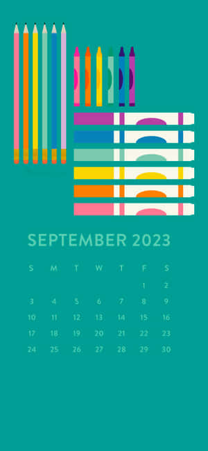 Colorful September2023 Calendar Wallpaper Wallpaper