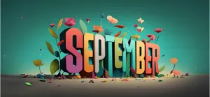 Colorful September3 D Text Art Wallpaper