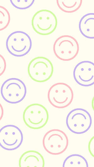 Colorful Smiley Faces Pattern.jpg Wallpaper