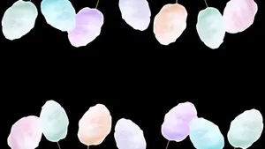 Colorful Spiral Cotton Candy Clouds Wallpaper