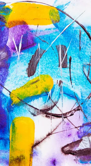 Colorful Strokes Of Abstract Expressionism Wallpaper