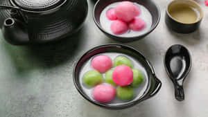 Colorful Tangyuan Dessert Wallpaper
