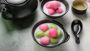 Colorful Tangyuan Dessert Wallpaper
