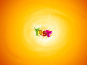 Colorful Test Text On Yellow Background Wallpaper