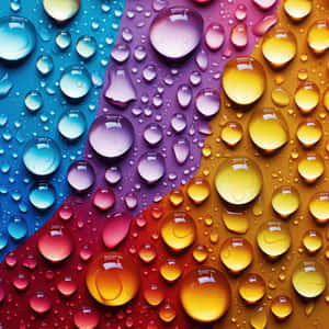 Colorful Water Droplets Texture Wallpaper