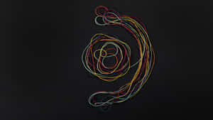 Colorful Wireson Black Background Wallpaper