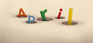 Colorful3 D Letters April Desktop Background Wallpaper