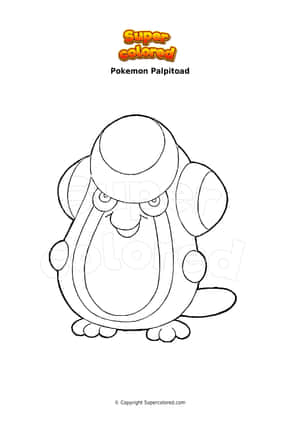 Coloring Page Featuring Palpitoad Wallpaper