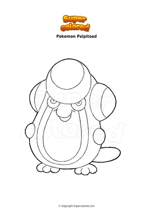 Coloring Page Featuring Palpitoad Wallpaper