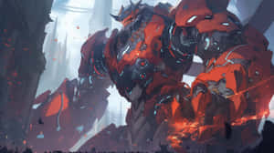 Colossal_ Mecha_ Rising_ Among_ Ruins Wallpaper