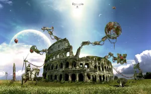 Colosseum Of The Fictional World Wallpaper