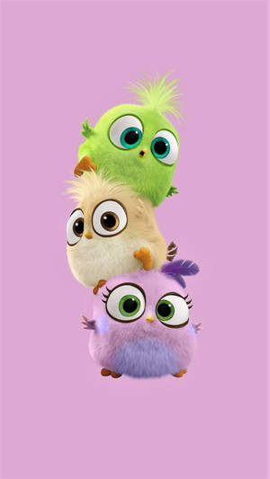 Colourful Hatchlings Cartoon Phone Wallpaper