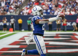Colts Player Celebrating Touchdown Wallpaper