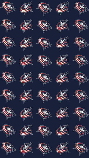 Columbus Blue Jackets Pattern Wallpaper