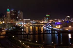 Columbus Cityscape At Night Wallpaper