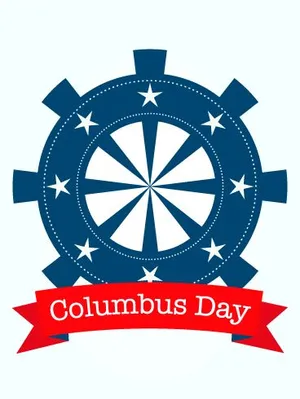 Columbus Day Ship's Wheel Wallpaper