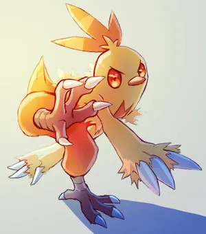 Combusken Engages In A Powerful Kick Wallpaper