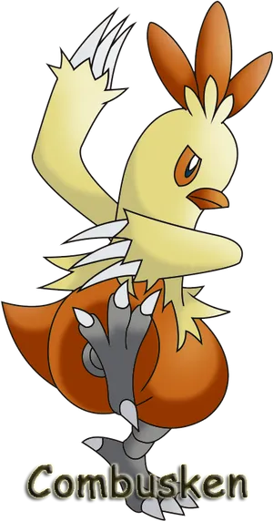 Combusken Pose With Name Wallpaper