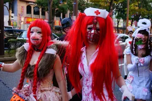 Come Join The Festivities At The Local Halloween Parade! Wallpaper