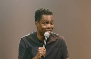 Comedian Chris Rock Funny Face Wallpaper