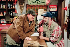 Comedic Scenein Rustic Setting Wallpaper