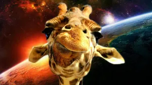 Comical Extraterrestrial Adventure In Outer Space Wallpaper