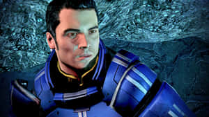 Commander Kaidan Alenko Engaged In Action Wallpaper