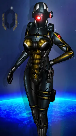 Commander Shepard Facing Cerberus Forces In Mass Effect Wallpaper